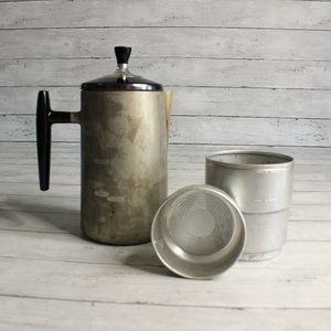 Wear Ever Vintage Stovetop Coffee Pot 6 Cup Aluminum Percolator Maker